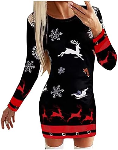 שמלות יומיות לחג המולד בגודל של נשים בגודל נשים שמלת מסיבת קוקטייל מתרחבת ללא שרוולים
