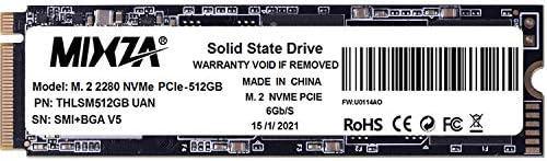 MIXZA 512GB SSD NVME PCIE GEN3X4 8GB/S M.2 2280 3D NAND 350TBW ביצועים גבוהים מטמון SLC CACE