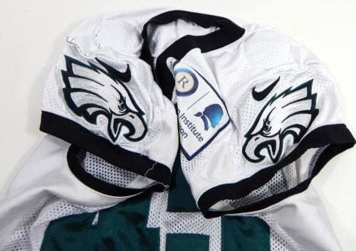 2015 Philadelphia Eagles Mac Bignell 45 משחק השתמש בג'רזי תרגול לבן 48 45 - משחק NFL לא חתום בשימוש בגופיות