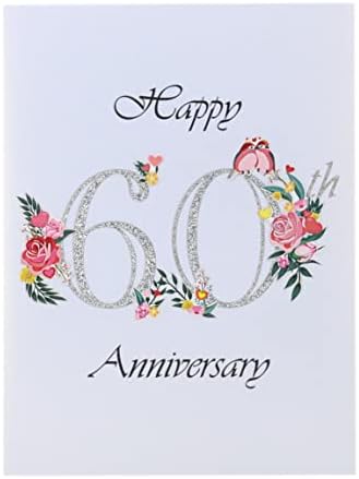 מתנות וכרטיסים יום הולדת 60 שמח 3 ד צצים כרטיס ברכה-זוג מושלם, חתונה אלגנטית, נישואים, רומנטי, להיות ביחד, מזל