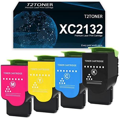2טונר ממוחזרות 2132 מחסנית טונר החלפה עבור לקסמרק 2130 2132 מדפסת. 4 יחידות