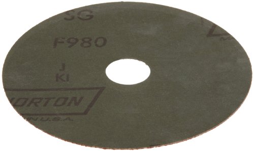 Norton SG Blaze F980 דיסק שוחק, גיבוי סיבים, תחמוצת אלומיניום קרמיקה, ארבור 7/8 , קוטר 4-1/2, חצץ 60