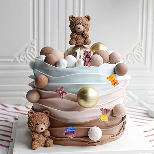 תבניות דוב פונדנט, עוגת דובון מקשטת תבניות סיליקון, כלי אפיית קנדי ​​שוקולד DIY למטבח לעוגות, מלאכת