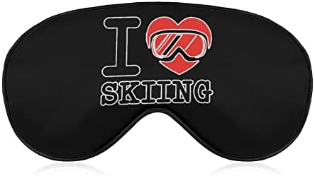 אני אוהב סקי מסכת מכסה עיניים ישנה גוון עיניים חמוד כיסוי לילה מצחיק עם רצועה מתכווננת לגברים נשים