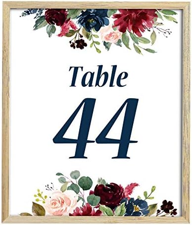 דרלינג מזכרות פרחוני הדפסה דו צדדית מספרי שולחן כרטיסי שולחן דקורטיבי קבלת חתונה-4 איקס 6
