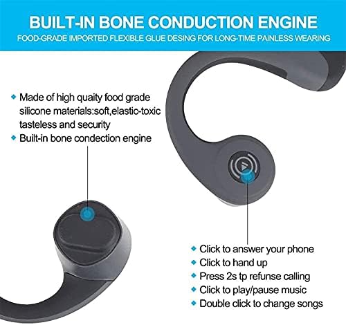 אוזניות הולכת עצם פדרוי, אוזניות אוזניות פתוחות אוזניות אלחוטיות ספורטיביות, אוזניות Bluetooth לריצה, רכיבה על
