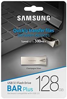 Samsung MUF-128BE 128GB 3.0 USB סוג-A מחבר כונן פלאש USB כסף