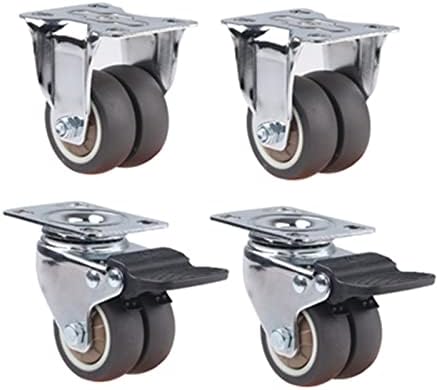 רהיטים של עגלות Vieue ， גלגלים 4 יחידות גלגלים מסתובבים 1.5 /2 חובה כבדה גלילי גומי רך ריהוט