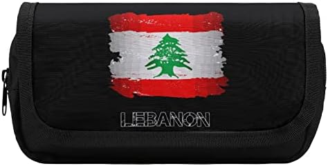 דגל של עיפרון לבנון תיק כפול רוכסן תיק עט גדול של קיבולת עט עט תיק נייר מכתבים למשרד ביתי