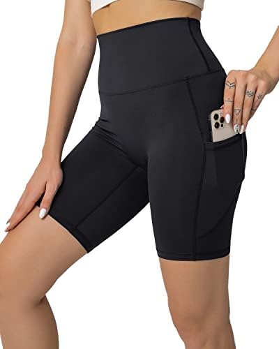 מכנסיים קצרים של אופנוענים Darkterror לנשים מכנסי אימון מותניים גבוהים מכנסיים סטרץ 'חדר כושר יוגה אתלטי ריצה עם