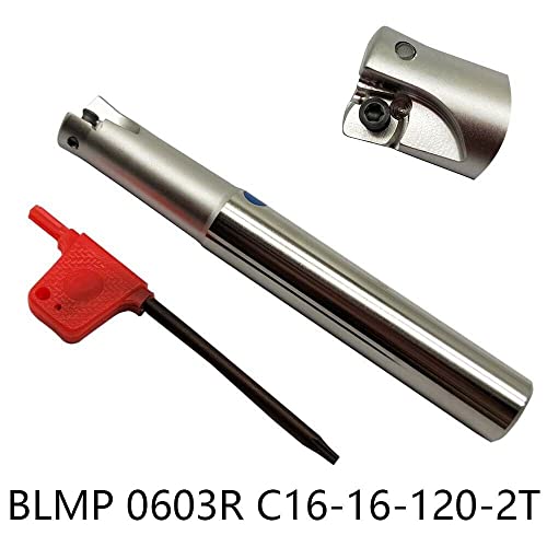 GBJ BLMP06 C16-16-120L-2T עבור BLMP0603 חותך כרסום הזנה מהיר לטחינה מחוספסת 90 מעלות מחזיק כלי טחנת קצה לאינדקס