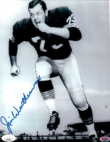 ג'ים Weatherwax חתום חתימה 8x10 צילום Green Bay Packers JSA AB54804 - תמונות NFL עם חתימה