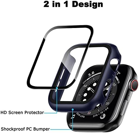 TANGLIN 2 PACK CASE קשה תואם ל- Apple Watch SE/Series 6/Series 5/Series 4 40 ממ עם מגן מסך מובנה כיסוי מגן עמיד