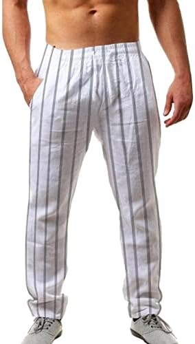 מיאשוי גדול גבוה מכנסיים זכר מזדמן פס מכנסיים מלא אורך צד כיסי שרוך מכנסיים מכנסיים 8 שנה
