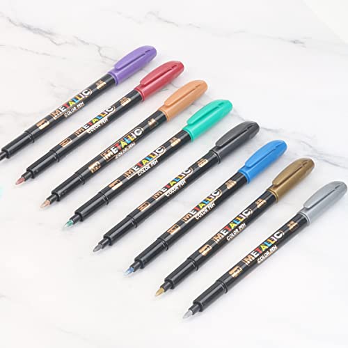 ערכת עט חותם שעווה, Wesole 8 PCS סמן מטאלי צבע עטים עטים חותם שעווה מוגדרים לקישוט חותמת חותמת שעווה,