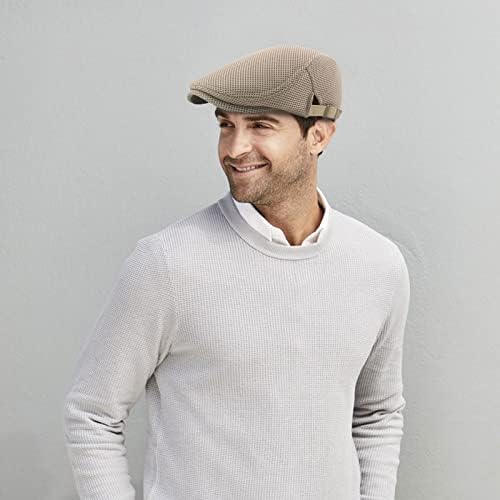 RegIlt 5 חבילה Mens Mens Newsboy כובעי רשת נושם כובע שטוח מתכוונן קיץ קיסוס גטסבי קאבי נהיגה כובע ציד