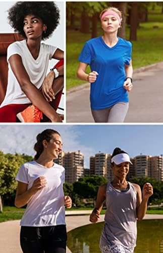 CE 'CERDR 5 חבילות אימון לחולצות לנשים, לחות מתפתלת מהירה מהירה של חולצות חדר כושר לנשים פעילות.
