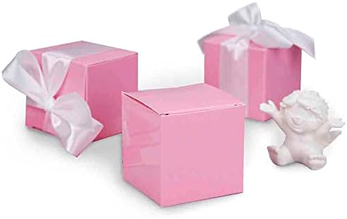 קופסאות נייר וונדרפאק לאריזה-קופסאות משלוח ורודות-קופסת מתנה מקרטון 2.1 בערך 2.1 על 2.1 אינץ ' 6 מארז