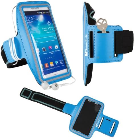 נקה חלון קדמי של טלפון סמארטפון קדמי כיסוי חגורת זרוע עם מחזיק מפתח לריצה וריצה עבור סמסונג גלקסי