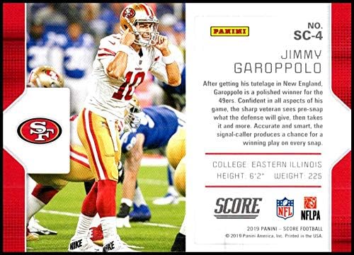 2019 מתקשרי איתות ציון 4 ג'ימי גרופולו סן פרנסיסקו 49ers רשמי כרטיס מסחר בכדורגל NFL במצב גולמי