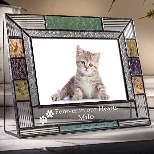 מסגרת תמונה אישית זיכרון לחיות מחמד מאהב חתול או כלב 4 על 6 מסגרת תמונה חקוקה מזכרת ויטראז 'צבעוני