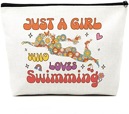 מצחיק שחייה מתנות לשחות אוהבי איפור תיק היפי מתנות נסיעות מוצרי טואלטיקה תיק רטרו פרח בוהו קשת