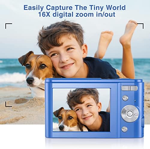 מצלמה דיגיטלית מיקוד אוטומטי ומצלמת צילום, מצלמת ילדים 1080 פי 48 מגה פיקסל עם כרטיס זיכרון של 32 ג