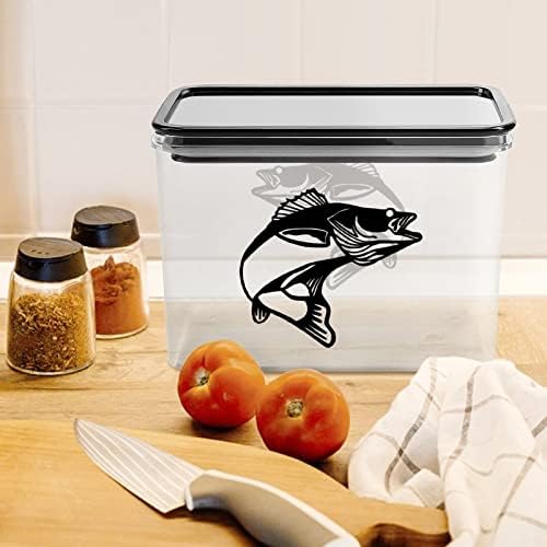 דג דגי קריקטורה אחסון קופסא פלסטיק מזון ארגונית מיכל מיכלי עם מכסה למטבח