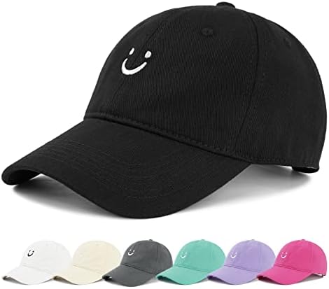 המאה כוכב חמוד בייסבול כובע לנשים גברים סמיילי פנים בייסבול כובעי כותנה מתכוונן בציר אבא כובע ספורט גולף כובע