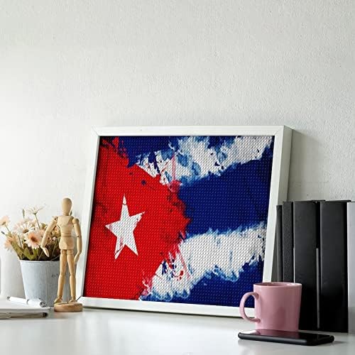 ערכות ציור יהלומי דגל קובה וינטג '5 ד' עשה זאת בעצמך תרגיל מלא ריינסטון ארטס וול דקור למבוגרים