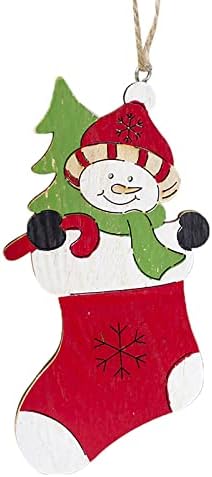 פסחא נייר חבילה חג המולד עץ קישוט תליון צבוע סנטה איש שלג תליון תלוי על חבל