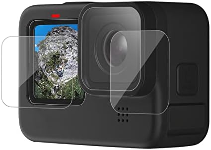 מצלמת זכוכית מחוסמת 3x מצלמה קדמית מסך קדמית סרט עדשה סרטים מגן על אביזרי GoPro 9/10 אביזרים שחורים