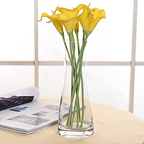 אגרטל פרחי Aoderun לעיצוב 10 אגרטל זכוכית ברור למרכזי אגרטלים גדולים לפרחים פרחים מיובשים עיצוב