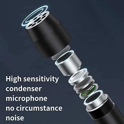 מיקרופון עם 6 אפקטים קוליים מתג 1.2 מ ' כבל עבור אנדרואיד טלפון חכם שירה לפטפט ולוג שיא