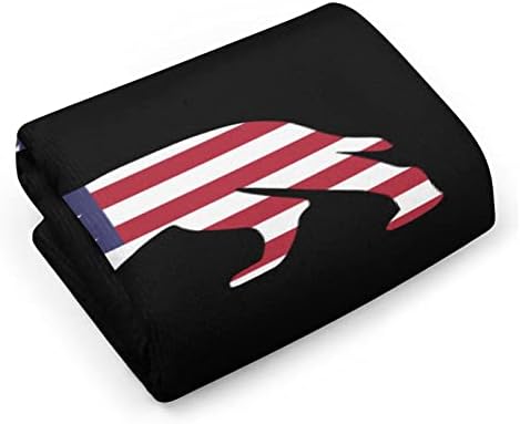 פטריוטי פיטבול דגל אמריקאי מגבות ידיים פנים וגוף שטיפת בגדים מטלוני רחצה רכים עם חמוד מודפס למלון מטבח
