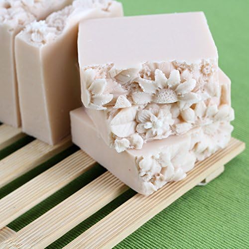 ניקול כיכר סיליקון סבון סבון סט תבנית טוסט מלבנית עם מחצלת פרחים לסבון קישוט בעבודת יד