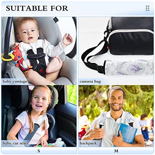 פרחי לבנדר כיסויי רצועת מושב לרכב לילדים לתינוקות 2 יח 'רצועות מושב רכב רפידות כרית כרית כרית