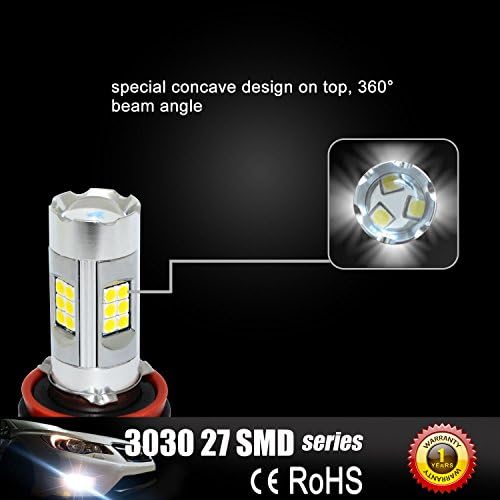 תאורת אללה 3200 לומן גרסה החדשה ביותר 5201 5202 נורת ערפל LED נורה High Power 3030 27-SMD במיוחד LED