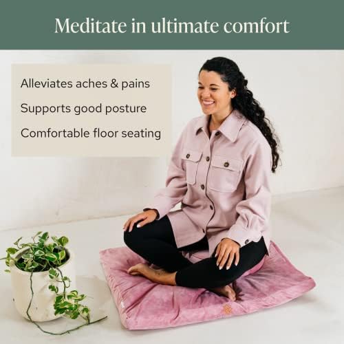 Mindful Modern Modely Zabuton Medition Mat - כרית כרית מדיטציה מפוארת עם מילוי כותנה של - תיהנו מנציבת