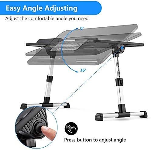 Standwave Stand and Make תואם ל- HP Specter X360 - מעמד מגש מיטת מחשב נייד מעץ, שולחן עבודה נוחה במיטה.