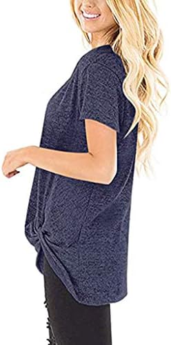 רגוע חולצות לנשים טרנדי מקרית קיץ בתוספת גודל ארוך שרוול חולצות צוות צוואר קל משקל מודפס
