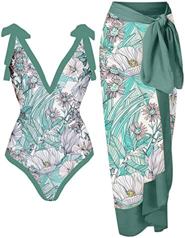Knosfe נשים חתיכה אחת בגד ים סרונג כיסוי עם כיסוי חוף בגדי ים פלוס גודל גודל גודל בגד ים Monokini
