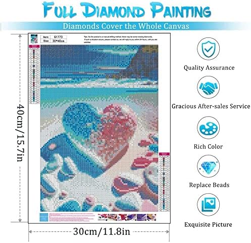 חוף פבודייר בציור יהלומים ערכות ביהלום ביהלום למבוגרים, חוף ציור אמנות 5D של 5D עם יהלום קיר ביתי