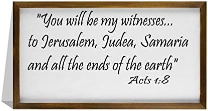 מסגר עץ ממוסגר מעשי עיצוב קיר אמנות 1 ： 8 אתה תהיה העדים שלי, לירושלים, יהודה, שומרון וכל קצות האדמה