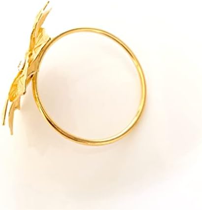 מלון ZHYH מפית זהב אבזם אבזם רשת מפית מפית טבעת פרח מפית מפית טבעת פה טבעת טבעת