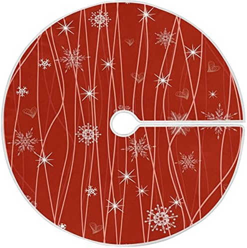 Oarencol חג המולד של חג המולד פס לבן חצאית עץ חג המולד אדום 36 אינץ