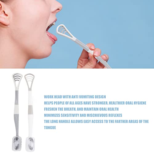 2in1 ניקוי לשון מברשת שיניים ארגונומית מתרעננת כלי ניקוי דרך הפה לכל הגילאים
