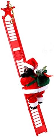 שחור סנטה קלאוס טיפוס חבל קישוט, חג המולד טיפוס סנטה בפלאש בובת צעצוע עם חג המולד מוסיקה עבור חג המולד