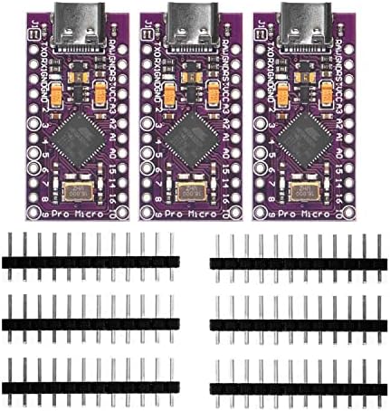 Osoyoo 3PCS Pro Micro Board Atmega32U4 Leonardo 5V/16MHz מודול לוח מודול סוג C fort for arduino