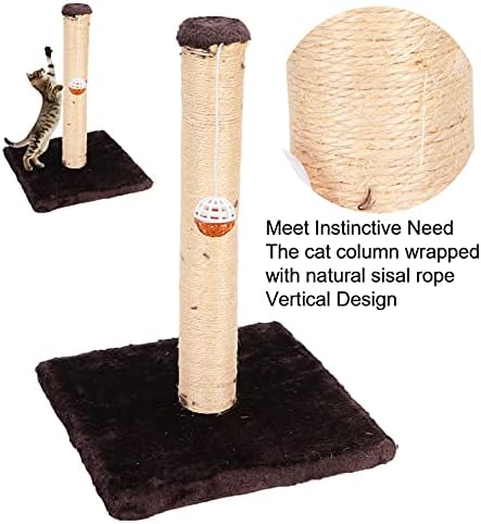 חתול עץ חתול מגדל עם גרוד תליית כדור צעצוע חתול גרוד עם פלטפורמת למשחק לטפס להירגע ולישון